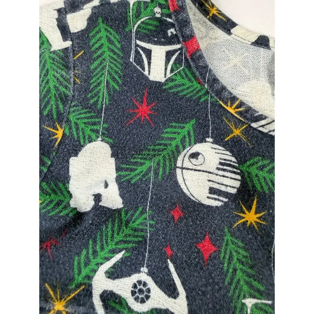 Hanna Andersson Star Wars Christmas Holiday Sleep Gown Pajamas Navy 6-7
